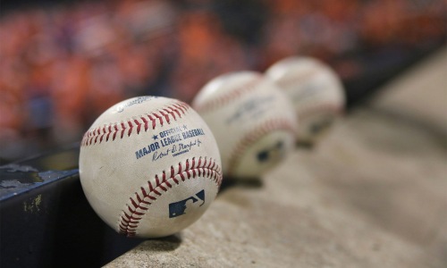 a close-up of a baseball